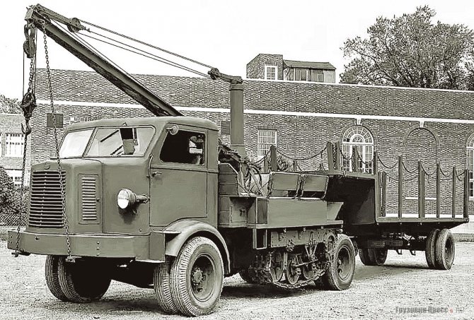 Linn C-5 Catruk по бездорожью мог передвигаться на полугусеничном ходу. 1944 г.