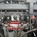 Расположение топливных клапанов на двигателе