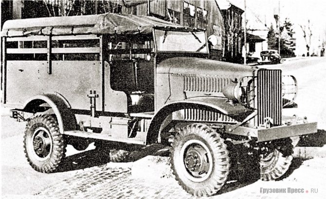 Санитарный International M-1-4 с кузовом компании Boyertown. 1942 г.